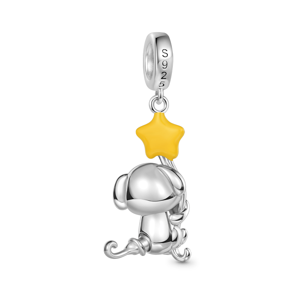 Gnoce Dog Memorial Urn Ashes Glow-in-the-Dark Charm Platinum-plated Silver Blend_5