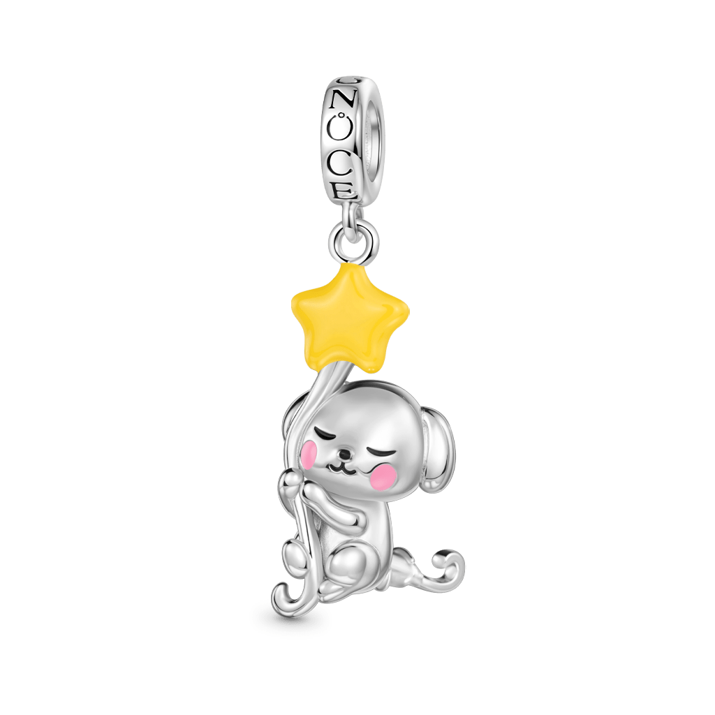 Gnoce Dog Memorial Urn Ashes Glow-in-the-Dark Charm Platinum-plated Silver Blend_1