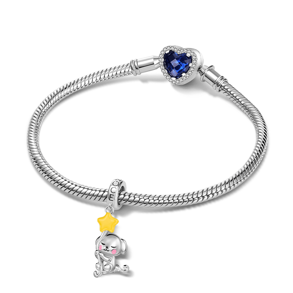 Gnoce Dog Memorial Urn Ashes Glow-in-the-Dark Charm Platinum-plated Silver Blend_3