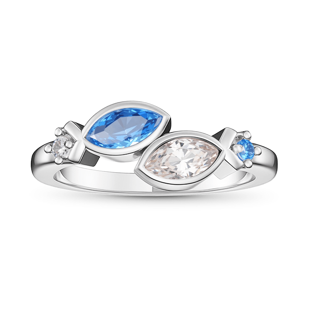 Gnoce Together in Faith Jesus Fish Ring Platinum-plated Silver Blend_1