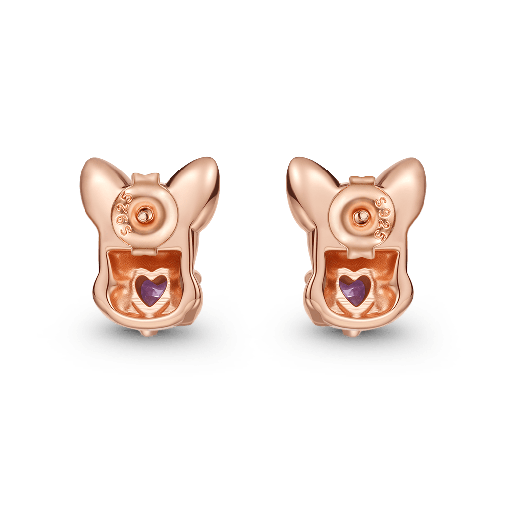 Gnoce Corgi Embrace Love Stud Earrings_4