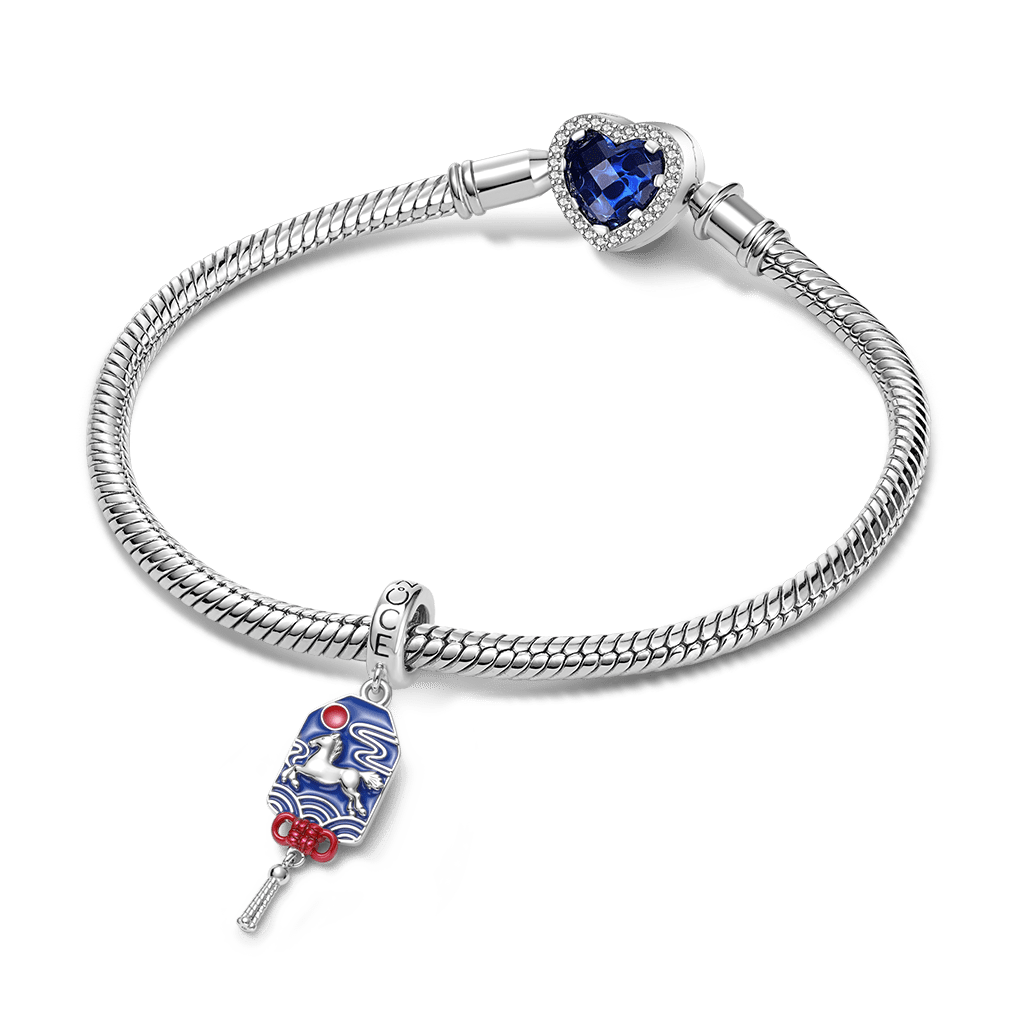 Gnoce Horse Year Amulet Charm Platinum-plated Silver Blend_3