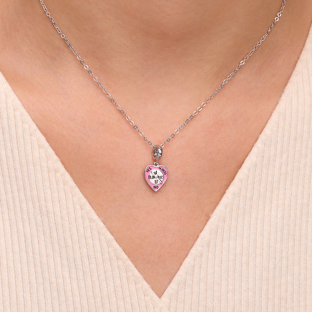 Gnoce Expressing Love Pointer Charm Platinum-plated Silver Blend_2