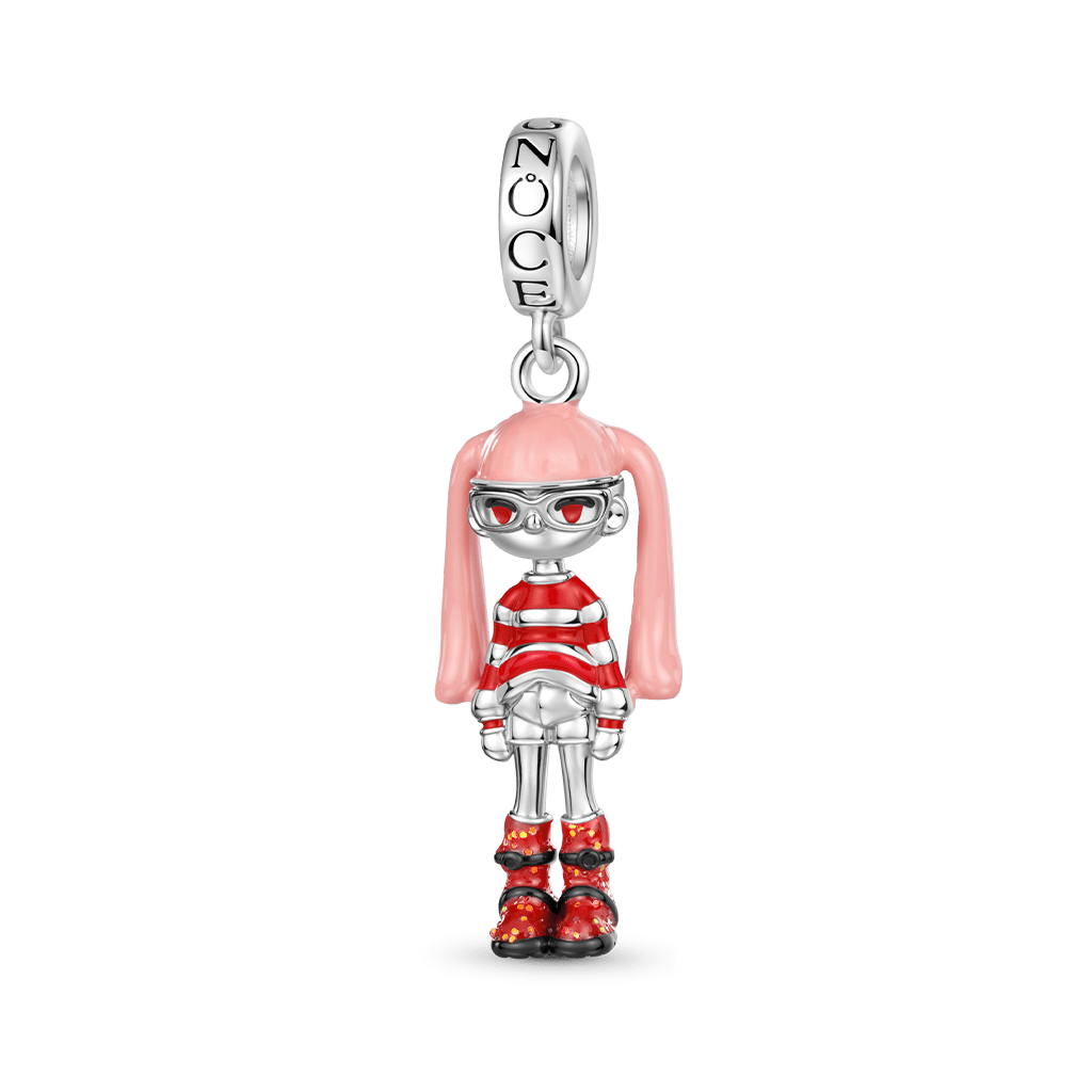 Gnoce Lovely Girl Charm Platinum-plated Silver Blend_1