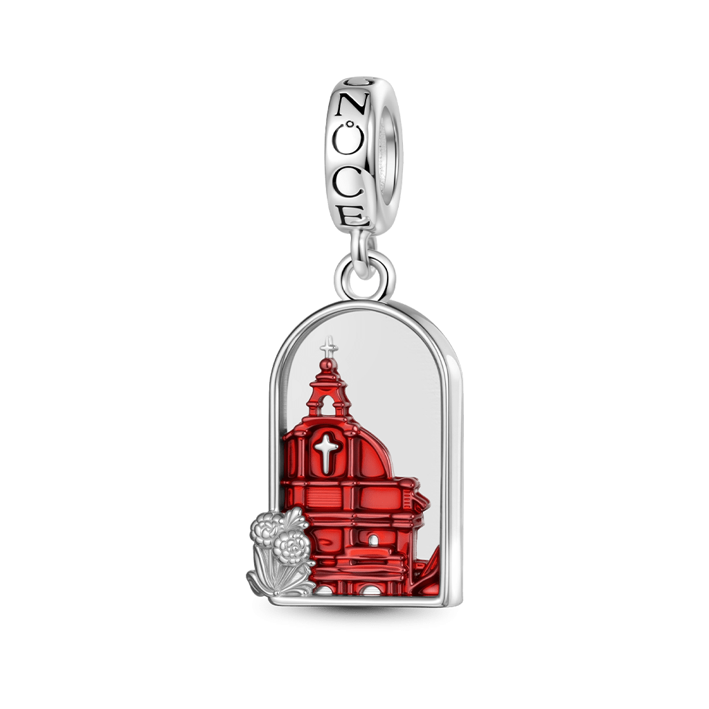 Gnoce Malaysia Melaka Stadthuys Charm Platinum-plated Silver Blend_1