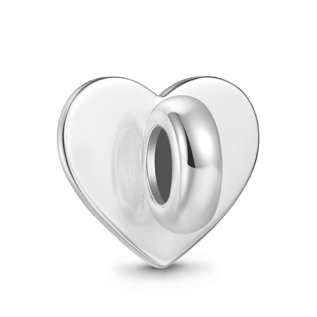 Gnoce Heart Turntable 'FUCK' World Charm Platinum-plated Silver Blend_6