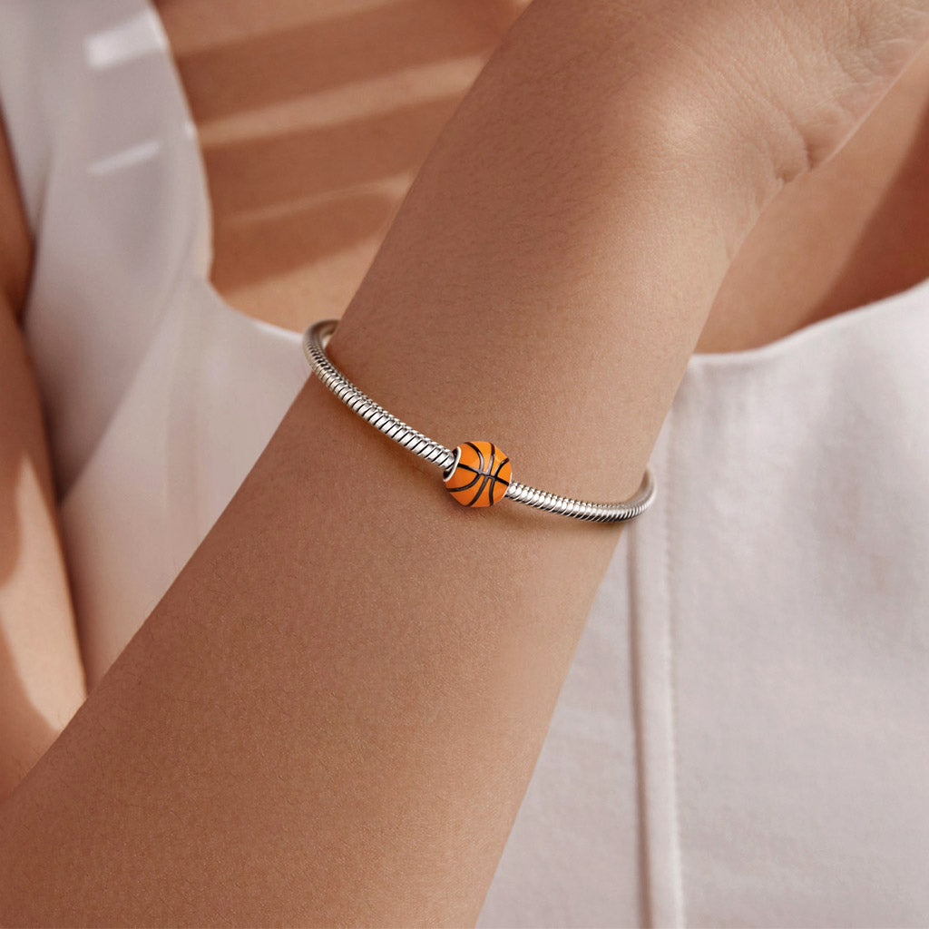 Gnoce Basketball Charm Platinum-plated Silver Blend_2