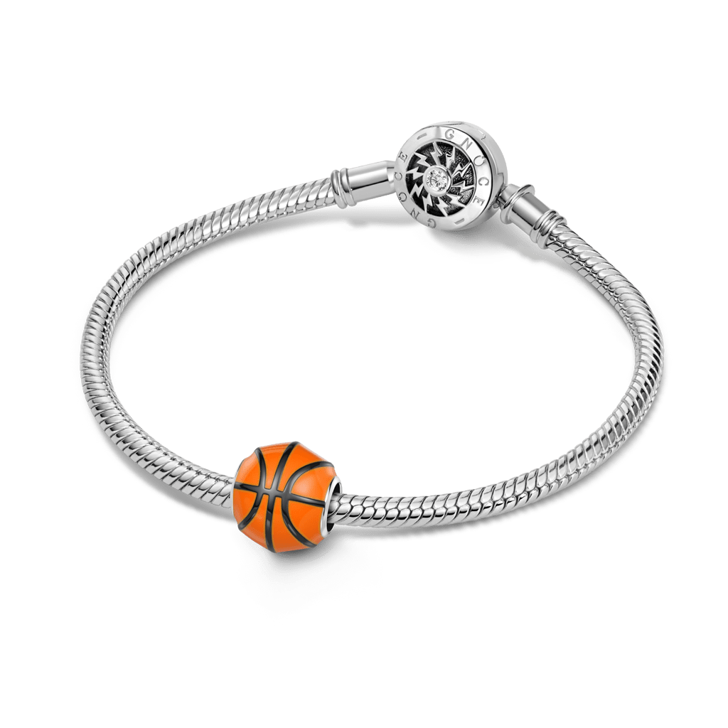 Gnoce Basketball Charm Platinum-plated Silver Blend_3