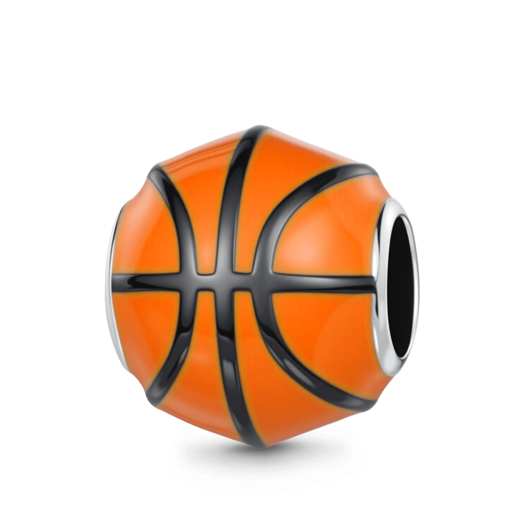 Gnoce Basketball Charm Platinum-plated Silver Blend_1