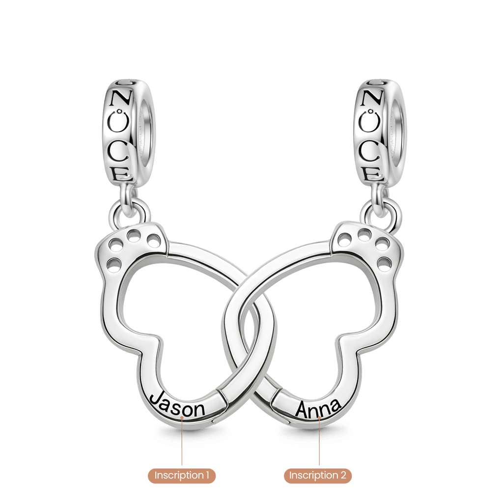 Gnoce Personalized Openable Lover's Handcuff Pendant Dangle Charm_2