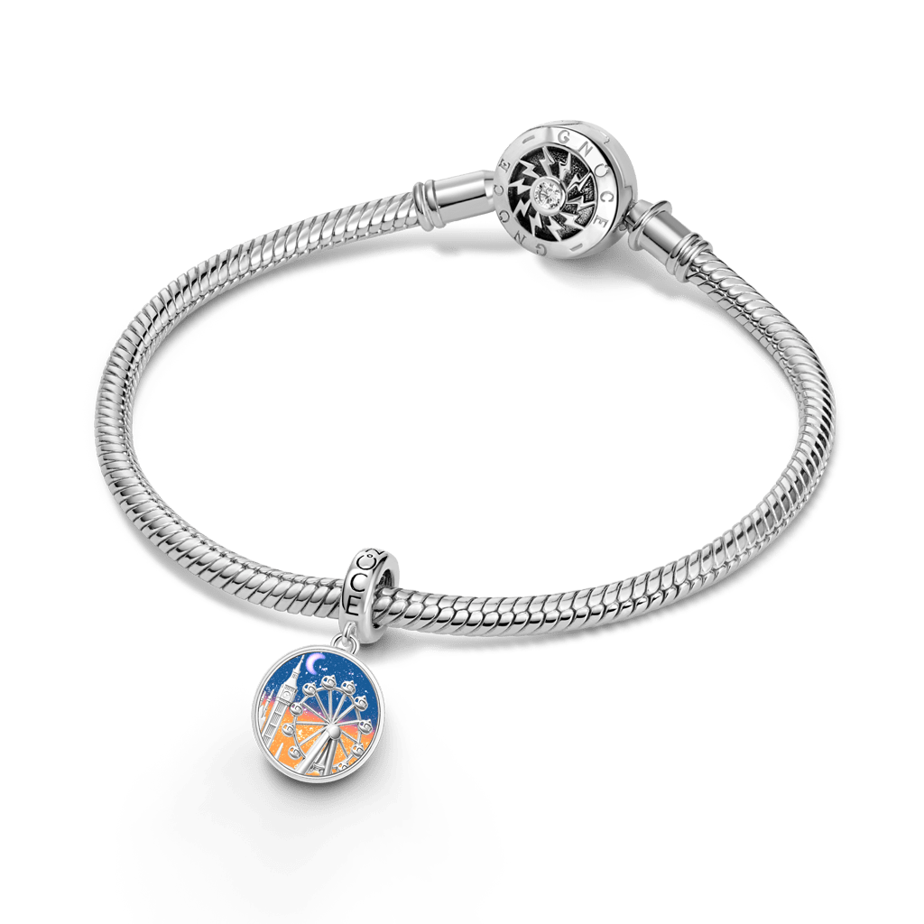 Gnoce Day & Night Cycle Charm Platinum-plated Silver Blend_4