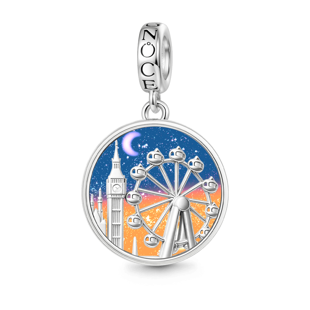 Gnoce Day & Night Cycle Charm Platinum-plated Silver Blend_2