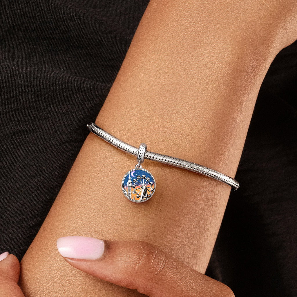 Gnoce Day & Night Cycle Charm Platinum-plated Silver Blend_3