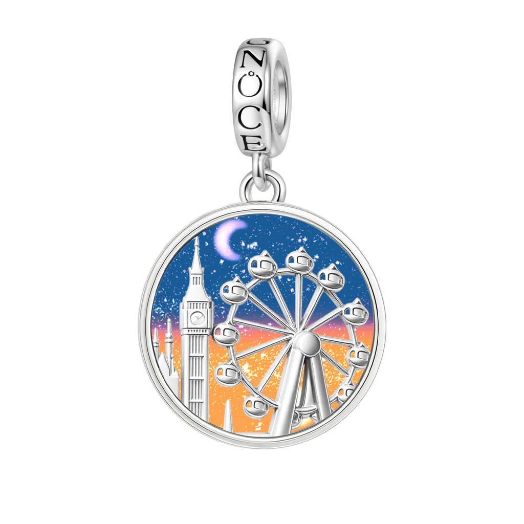 Gnoce Day & Night Cycle Charm Platinum-plated Silver Blend_1