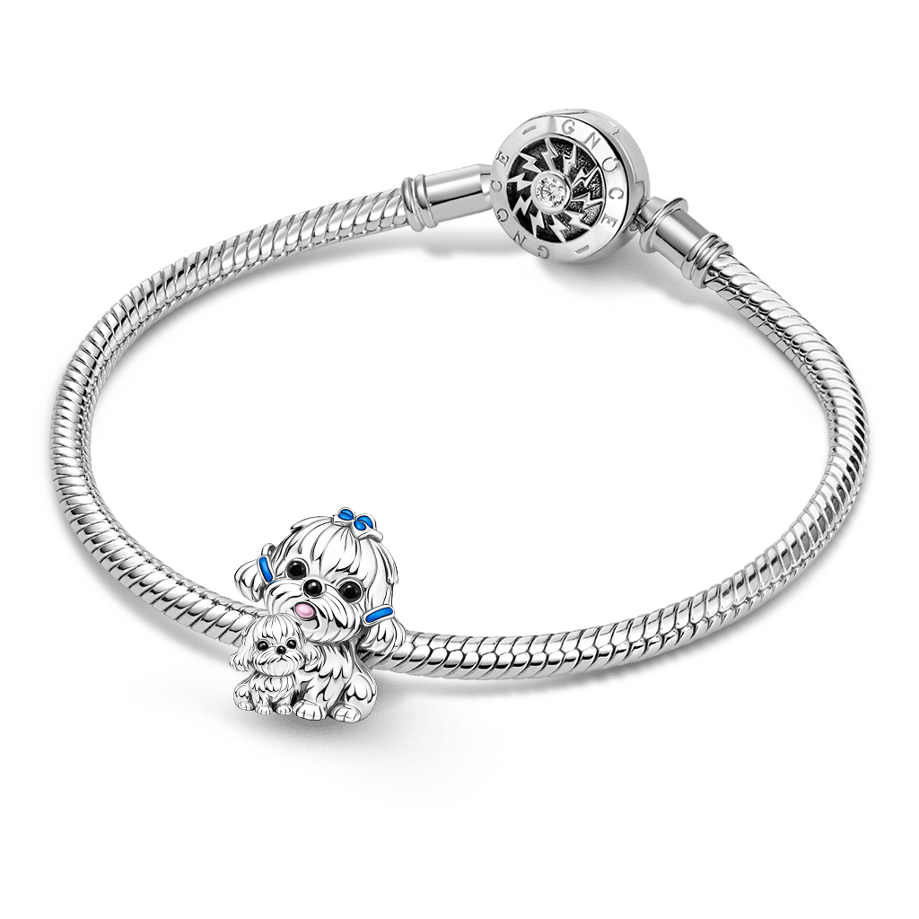 Gnoce Maltese Dog Embraces Baby Charm_3