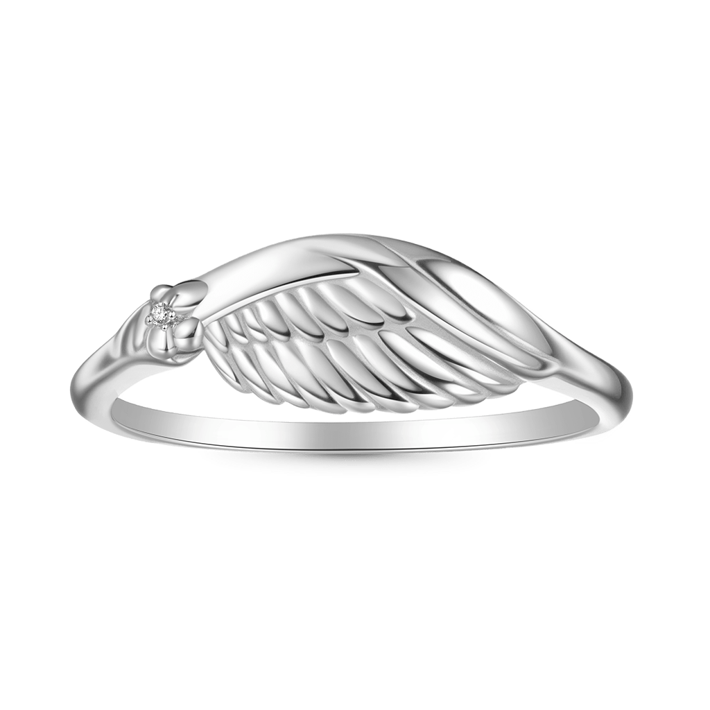 Gnoce Angel Wing Ring Platinum-plated Silver Blend_1