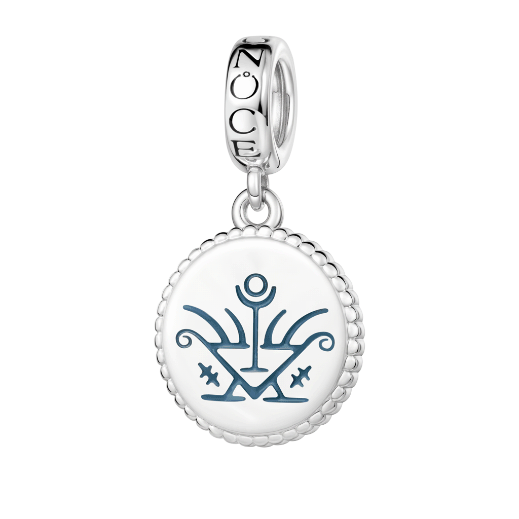 Gnoce Witch Runes Engravable Charm Platinum-plated Silver Blend_2