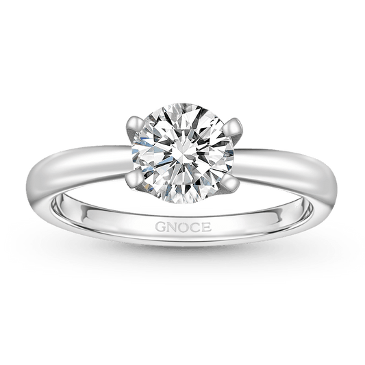 Gnoce Moissanite Engagement Ring Platinum-plated Silver Blend_1