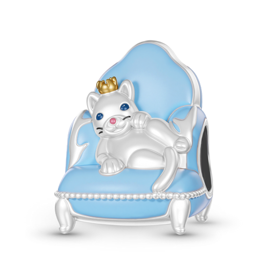 Gnoce Sofa Cat Charm Platinum-plated Silver Blend_1