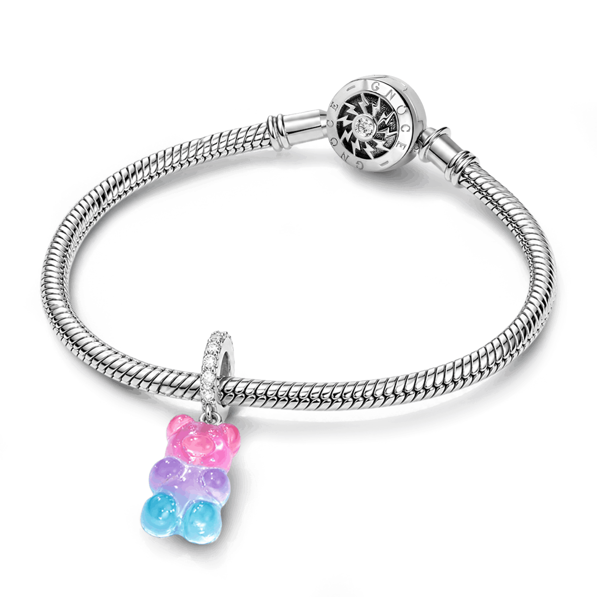 Gnoce Gummy Bear CZ Pave Pendant Dangle Charm_5