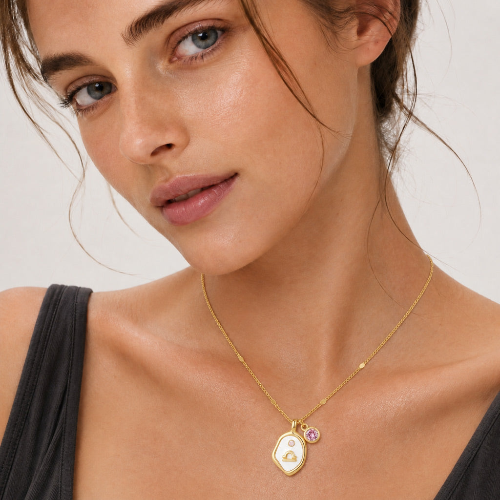 Gnoce Elegant Zodiac Birthstone Necklace_3