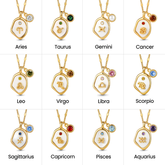 Gnoce Elegant Zodiac Birthstone Necklace_4