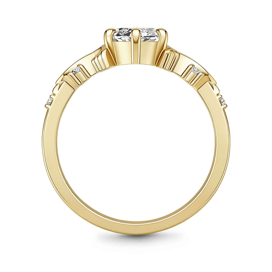 Gnoce Vintage Floral Marquise Cut Engagement Ring_5