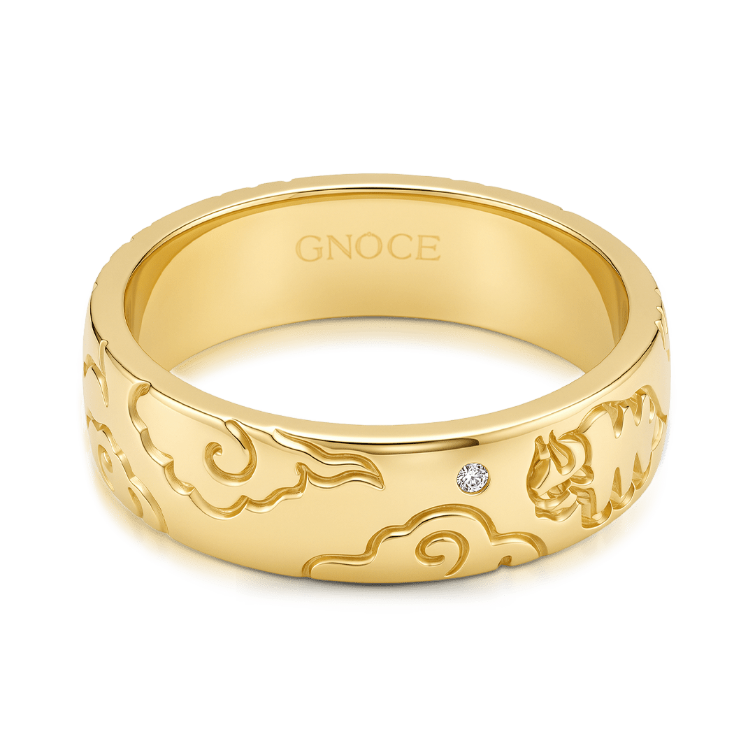 Gnoce Flying Bison Engraved Ring_4