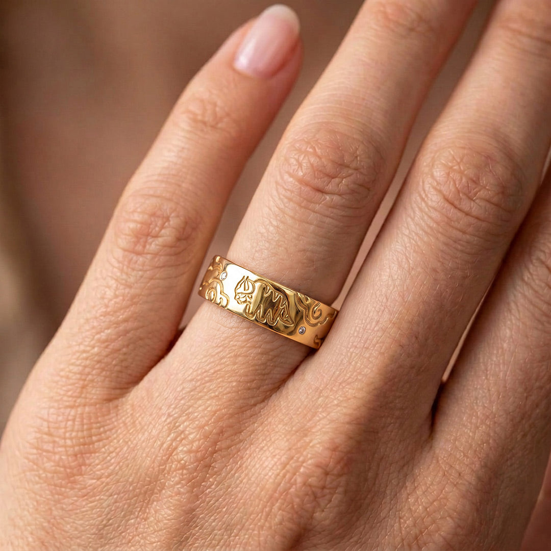 Gnoce Flying Bison Engraved Ring_2