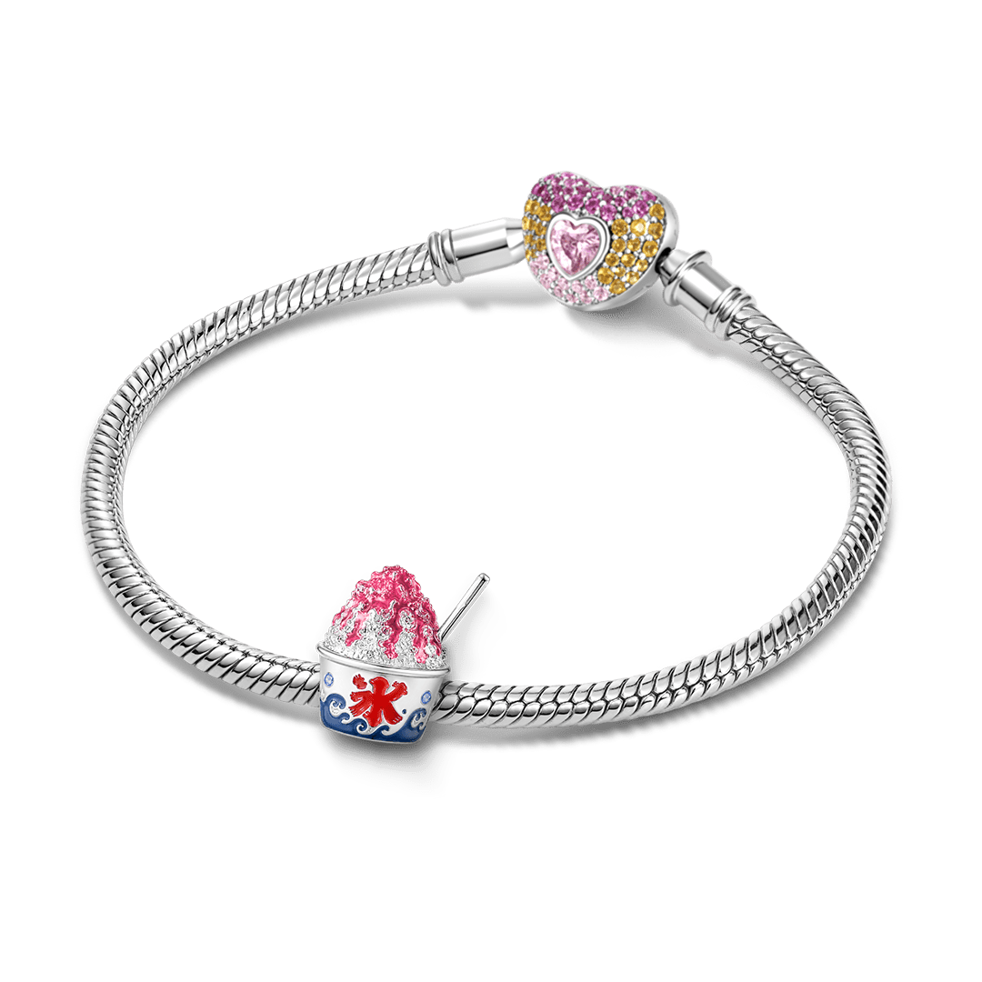 Gnoce Japanese Shaved Ice Charm Platinum-plated Silver Blend_4
