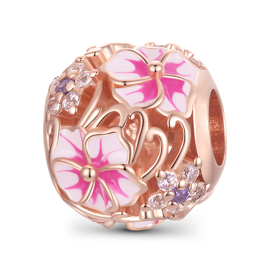 Gnoce Japanese Style Pink Cherry Blossom Beads 925 Sterling Silver_1