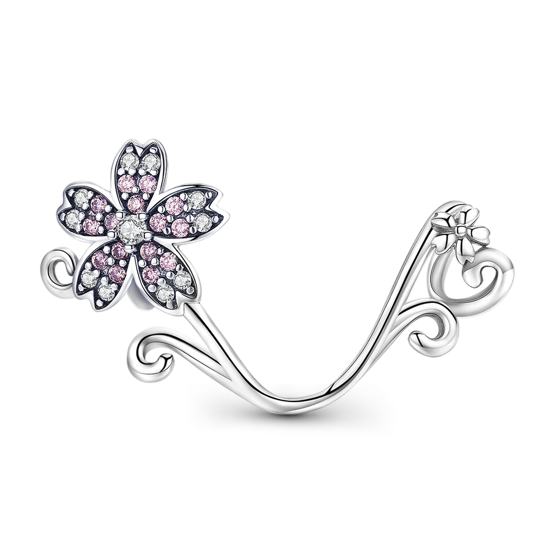 Gnoce Japanese Style Cherry Blossom Beads 925 Sterling Silver_1