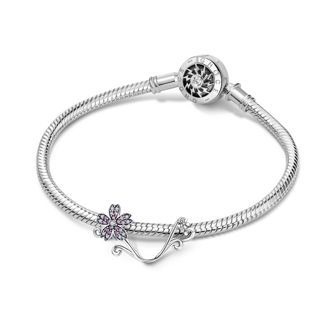 Gnoce Japanese Style Cherry Blossom Beads 925 Sterling Silver_3