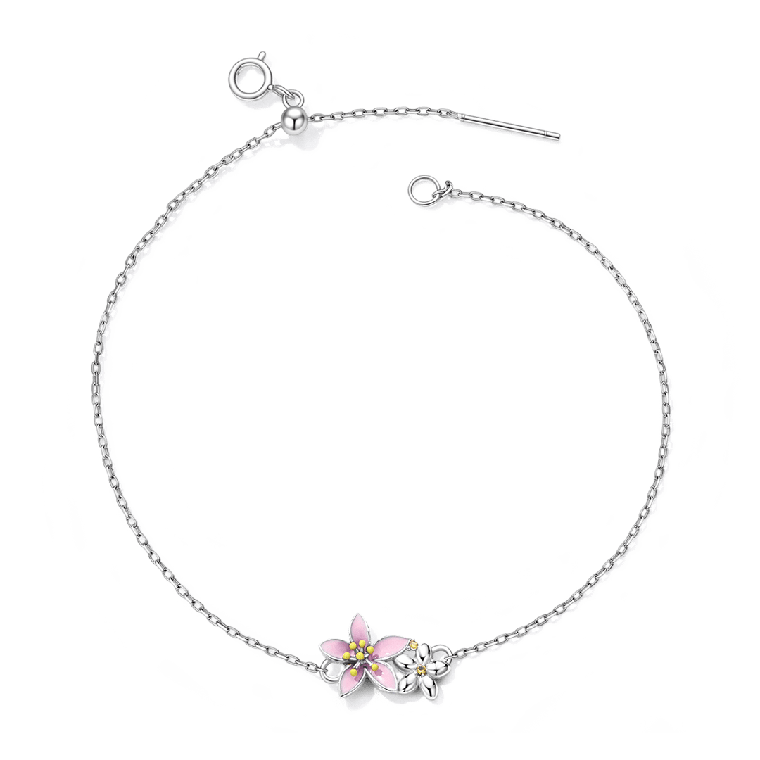 Gnoce Japanese-style Beautiful Cherry Blossom Bracelet 925 Sterling Silver_4