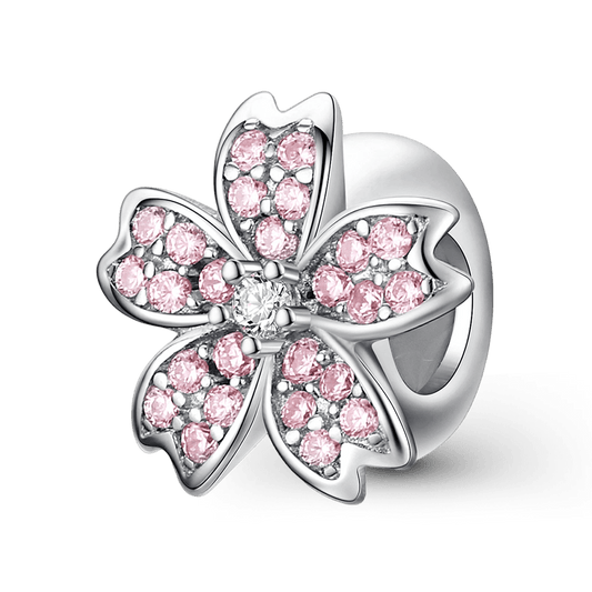 Gnoce Japanese-style Cherry Blossom Stopper Charm 925 Sterling Silver_1