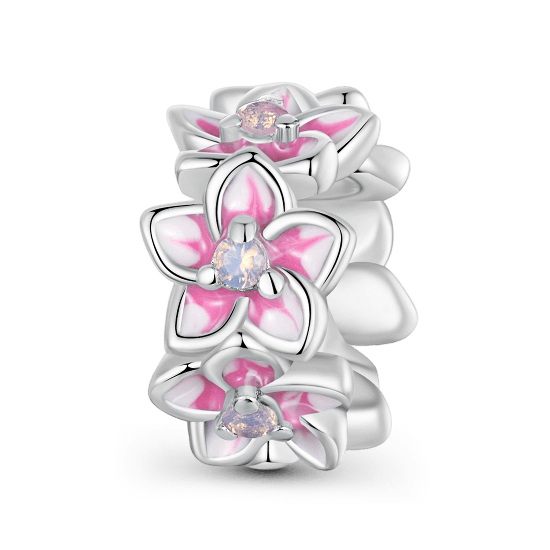 Gnoce Japanese-style Cherry Blossom Stopper Charm 925 Sterling Silver_1