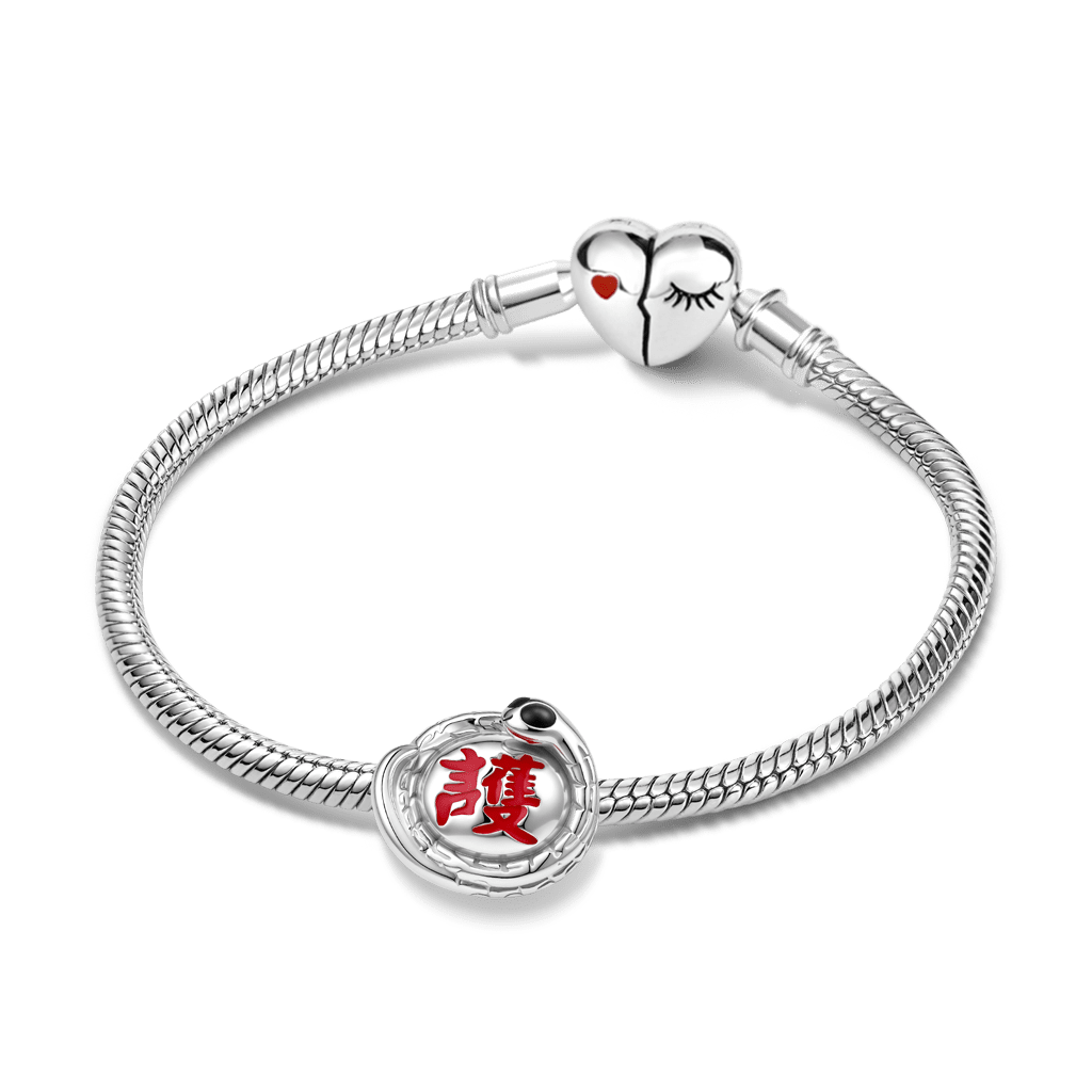 Gnoce Luminous White Snake Guardian Beads Platinum-plated Silver Blend_3