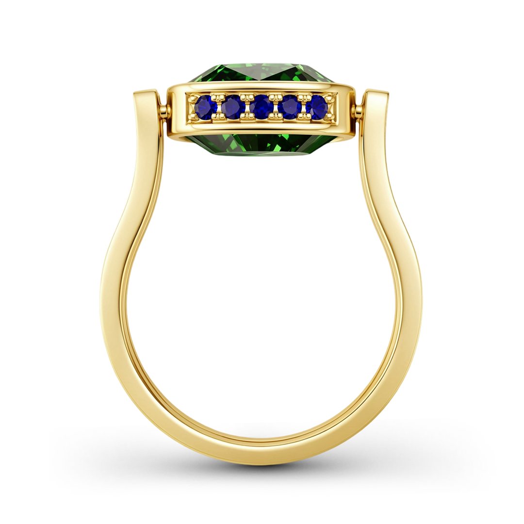 Gnoce Vintage Spinning Emerald Ring_5