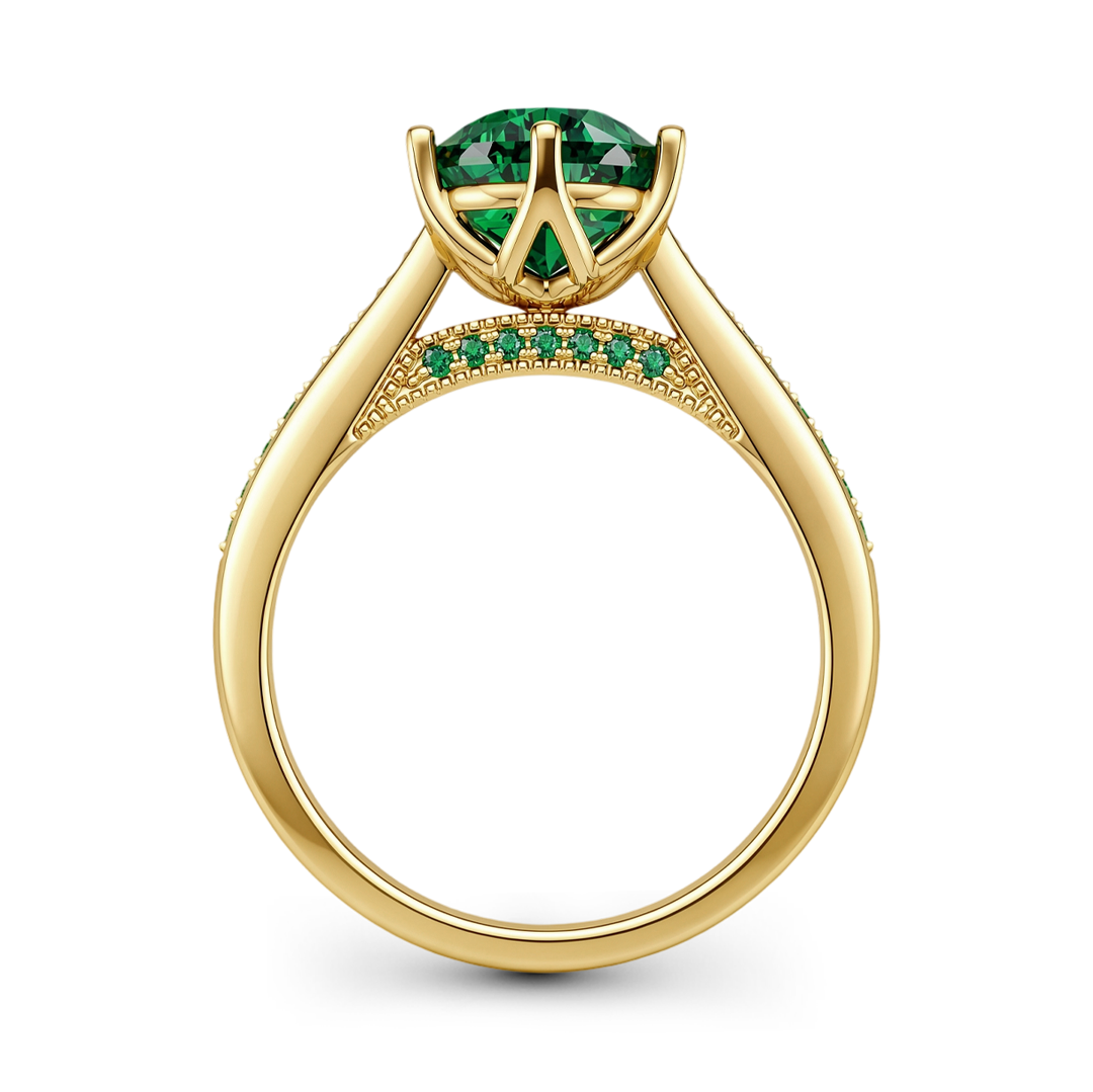 Gnoce Pear Cut Emerald Ring_5