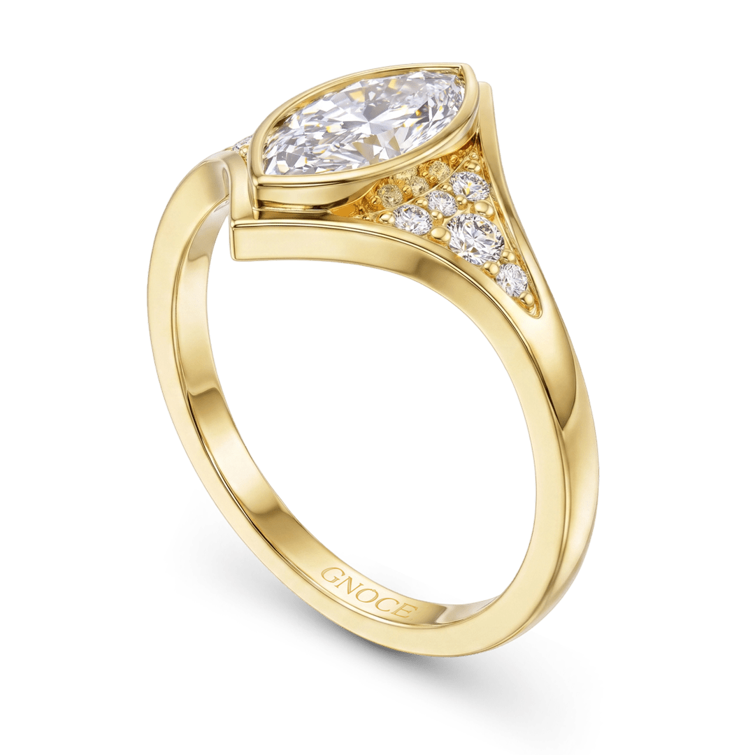 Gnoce Marquise Cut Moissanite Halo Engagement Ring_4