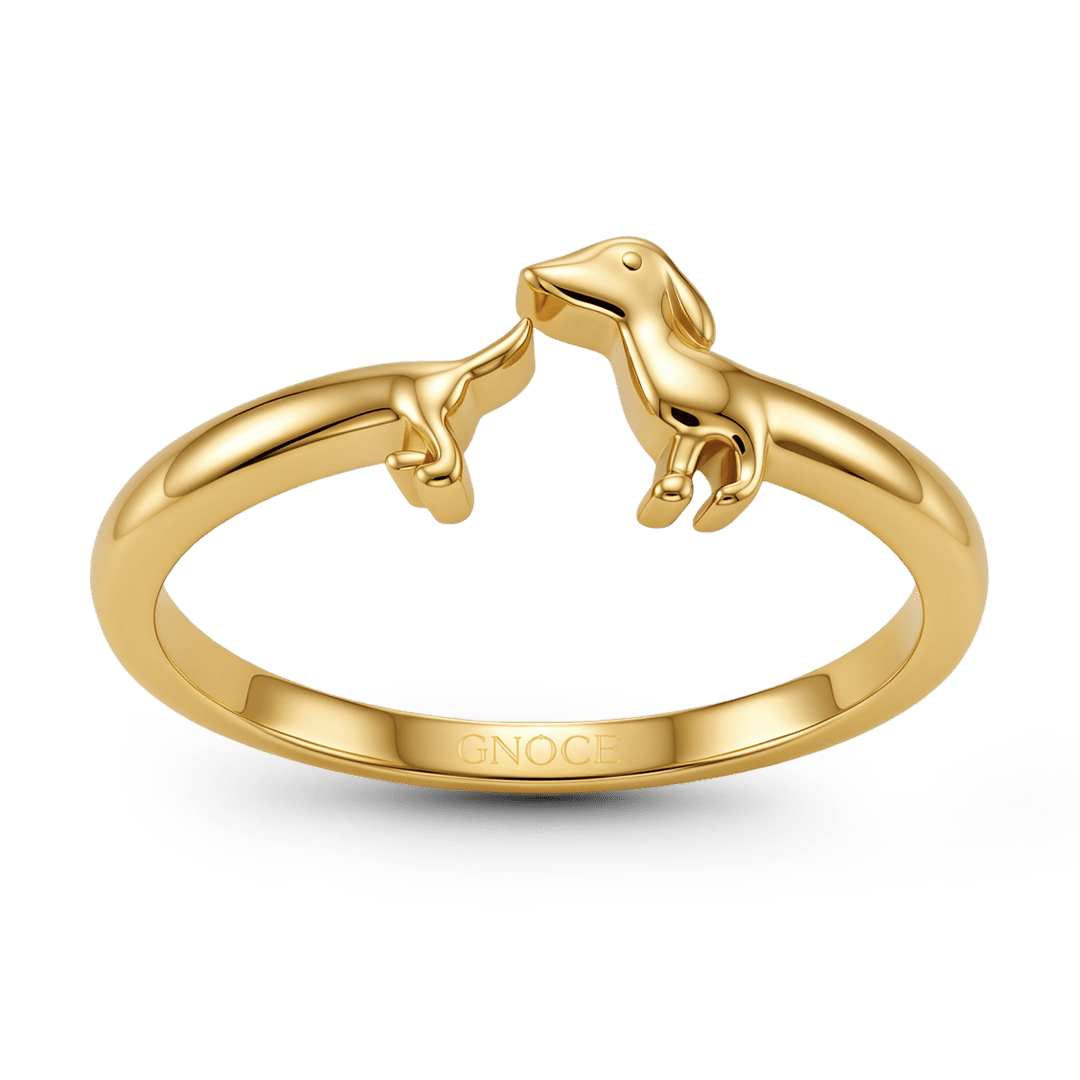 Gnoce Dachshund Dog Band Ring_1
