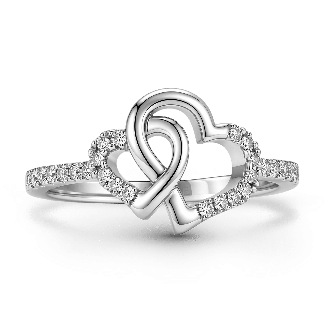 Gnoce Infinity HeartBand Ring Platinum-plated Silver Blend_1
