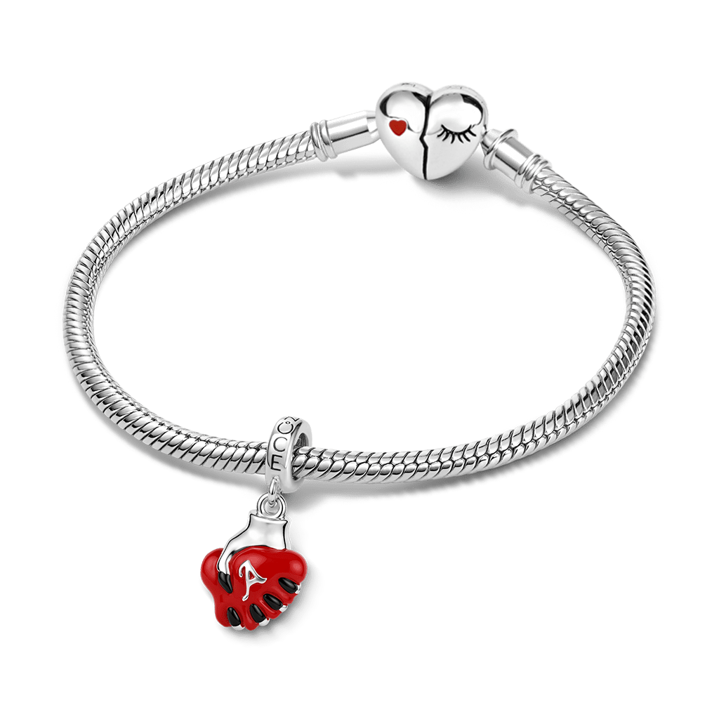 Gnoce Reaper Hand Holding Heart Initials Engravable Dangle Charm Platinum-plated Silver Blend_3