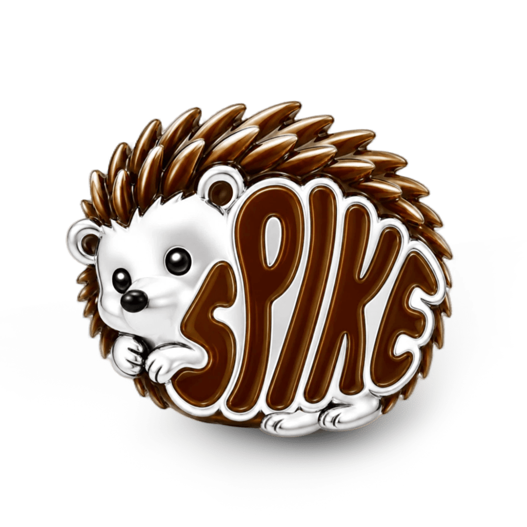 Gnoce Stay Sharp Hedgehog Charm Bead Platinum-plated Silver Blend_1