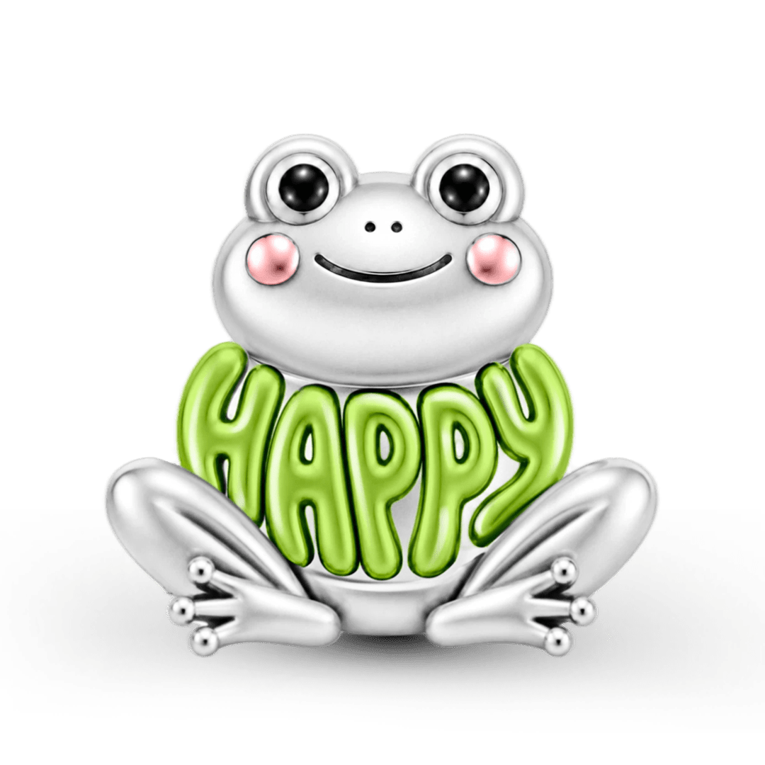 Gnoce Choose Joy Frog Charm Bead Platinum-plated Silver Blend_1