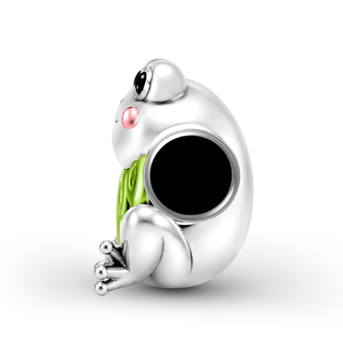 Gnoce Choose Joy Frog Charm Bead Platinum-plated Silver Blend_5