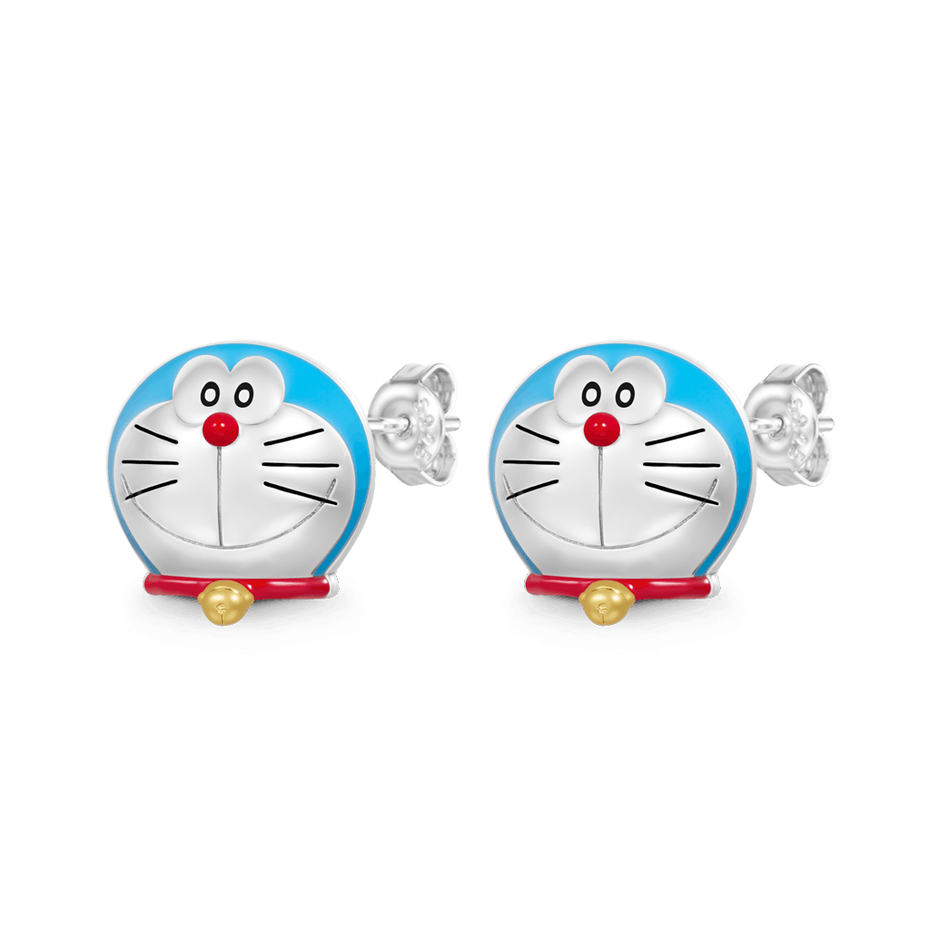 Gnoce Doraemon Head Stud Earrings_1