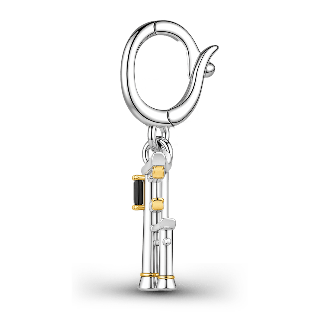 Gnoce Japanese Torii Gate Clasp Dangle Charm Platinum‑plated Silver Blend_5