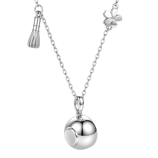 Gnoce Matcha Cup Necklace Platinum-plated Silver_4