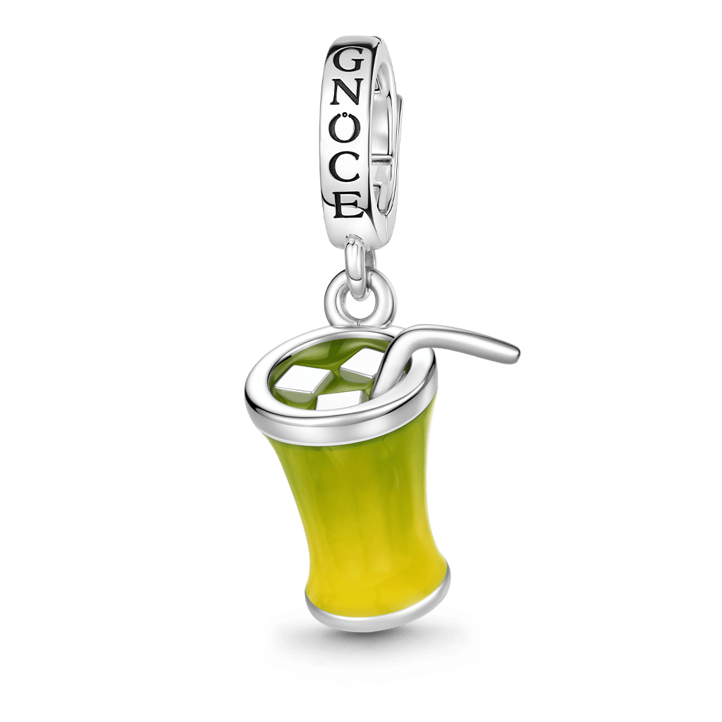 Gnoce Matcha Latte Dangle Charm Platinum-plated Silver Blend_1